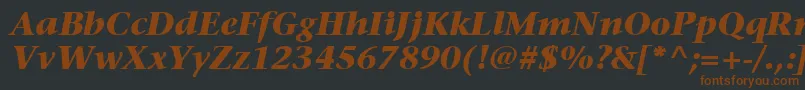 ItcStoneSerifLtBoldItalic Font – Brown Fonts on Black Background