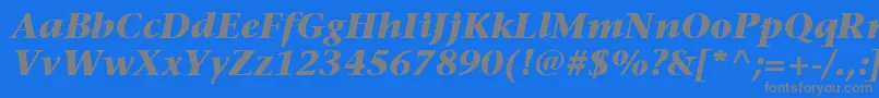 ItcStoneSerifLtBoldItalic Font – Gray Fonts on Blue Background