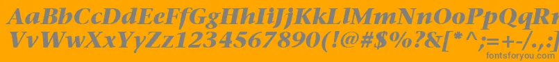 ItcStoneSerifLtBoldItalic Font – Gray Fonts on Orange Background