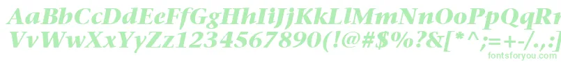 ItcStoneSerifLtBoldItalic Font – Green Fonts on White Background