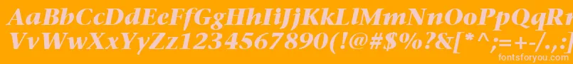ItcStoneSerifLtBoldItalic Font – Pink Fonts on Orange Background