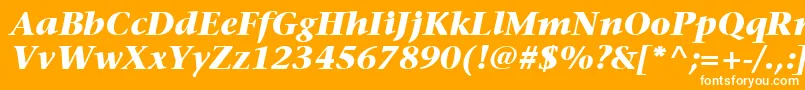 ItcStoneSerifLtBoldItalic Font – White Fonts on Orange Background