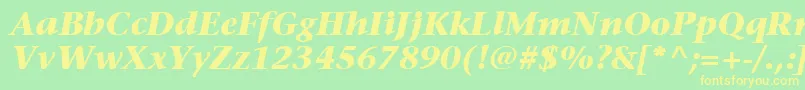 fuente ItcStoneSerifLtBoldItalic – Fuentes Amarillas Sobre Fondo Verde