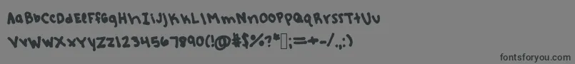 Rebeccashandwriting Font – Black Fonts on Gray Background
