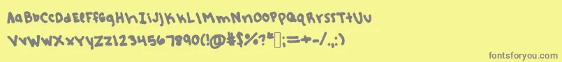More about Rebeccashandwriting Font Rebeccashandwriting Font – Gray Fonts on Yellow Background