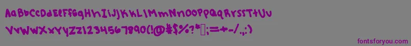 Rebeccashandwriting Font – Purple Fonts on Gray Background