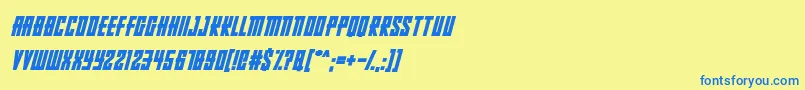 fuente RussianDollmakerItalic – Fuentes Azules Sobre Fondo Amarillo