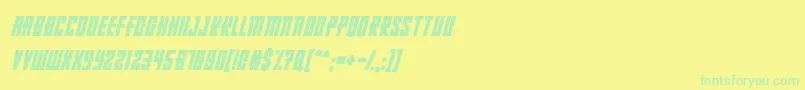 RussianDollmakerItalic Font – Green Fonts on Yellow Background