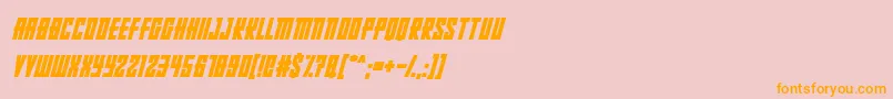 RussianDollmakerItalic Font – Orange Fonts on Pink Background