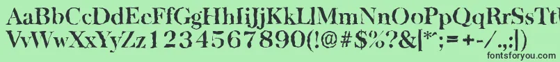 BaskervillerandomBold Font – Black Fonts on Green Background