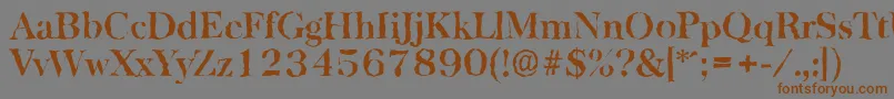 BaskervillerandomBold Font – Brown Fonts on Gray Background