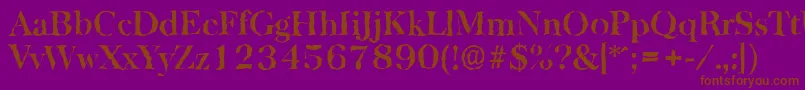 BaskervillerandomBold Font – Brown Fonts on Purple Background