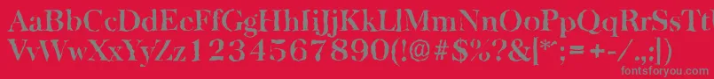 BaskervillerandomBold Font – Gray Fonts on Red Background