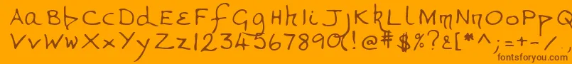フォントLehn268 – オレンジの背景に茶色のフォント