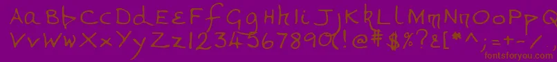 Lehn268-Schriftart – Braune Schriften auf violettem Hintergrund