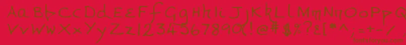 Lehn268-Schriftart – Braune Schriften auf rotem Hintergrund