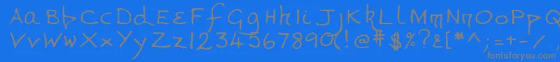 Fonte Lehn268 – fontes cinzas em um fundo azul