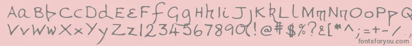 フォントLehn268 – ピンクの背景に灰色の文字
