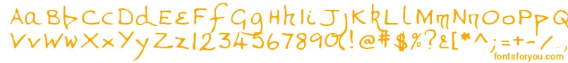 Lehn268 Font – Orange Fonts on White Background