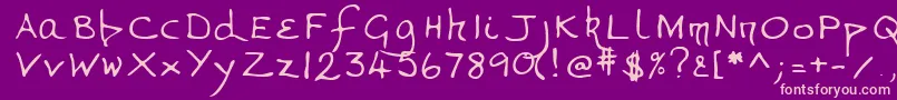 Lehn268-Schriftart – Rosa Schriften auf violettem Hintergrund