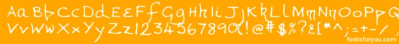 Шрифт Lehn268 – белые шрифты на оранжевом фоне
