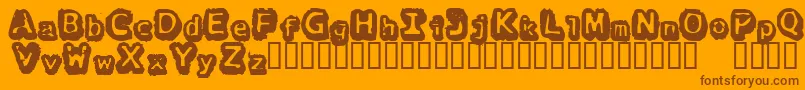 Theregoe Font – Brown Fonts on Orange Background