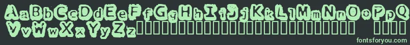 Theregoe-fontti – vihreät fontit mustalla taustalla
