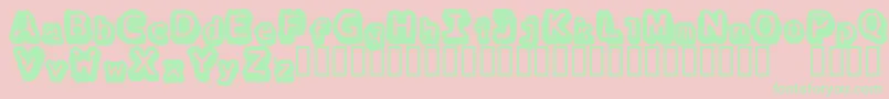 Theregoe Font – Green Fonts on Pink Background