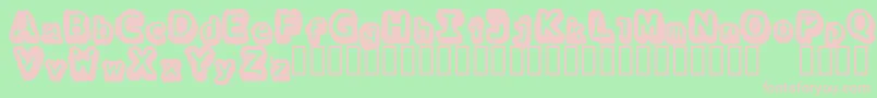 Theregoe Font – Pink Fonts on Green Background