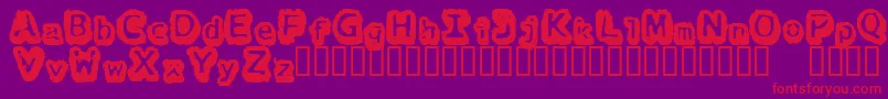 Theregoe Font – Red Fonts on Purple Background