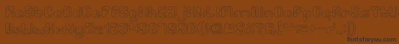 BiologicalHollow Font – Black Fonts on Brown Background