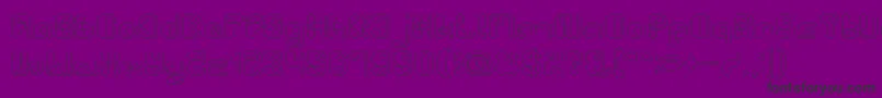 Шрифт BiologicalHollow – чёрные шрифты на фиолетовом фоне