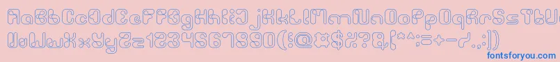 BiologicalHollow Font – Blue Fonts on Pink Background