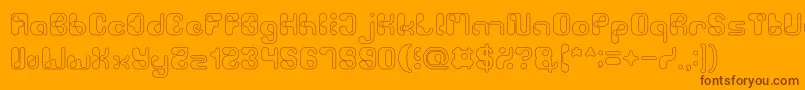 fuente BiologicalHollow – Fuentes Marrones Sobre Fondo Naranja