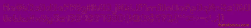 BiologicalHollow Font – Brown Fonts on Purple Background