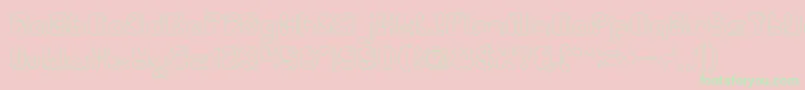 BiologicalHollow Font – Green Fonts on Pink Background