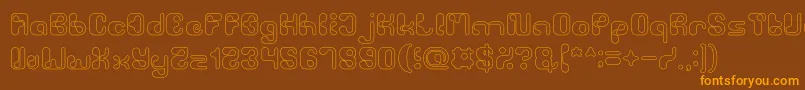 Weitere Informationen zur BiologicalHollow-Schriftart BiologicalHollow-Schriftart – Orangefarbene Schriften auf braunem Hintergrund