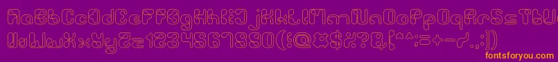 BiologicalHollow Font – Orange Fonts on Purple Background