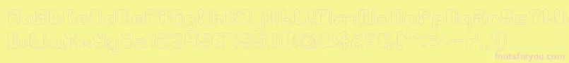 Więcej informacji o czcionce BiologicalHollow Czcionka BiologicalHollow – różowe czcionki na żółtym tle