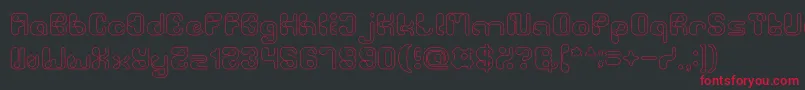 BiologicalHollow Font – Red Fonts on Black Background