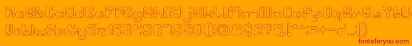 BiologicalHollow Font – Red Fonts on Orange Background