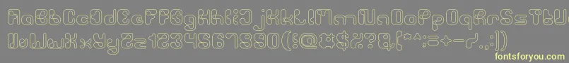 BiologicalHollow Font – Yellow Fonts on Gray Background