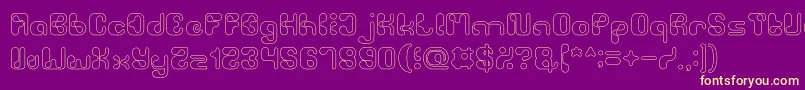 BiologicalHollow Font – Yellow Fonts on Purple Background