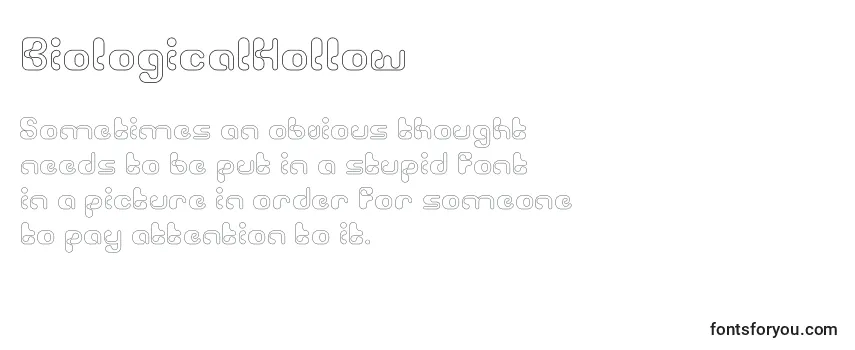 BiologicalHollow Font