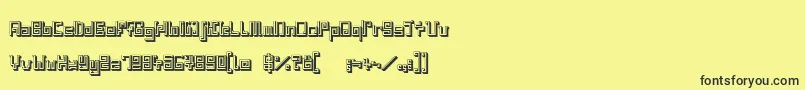 IndiaSnakePixelLabyrinthGame3D Font – Black Fonts on Yellow Background