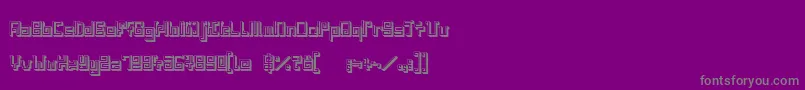 IndiaSnakePixelLabyrinthGame3D Font – Gray Fonts on Purple Background