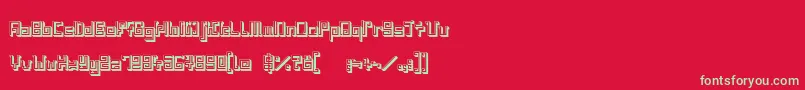 IndiaSnakePixelLabyrinthGame3D Font – Green Fonts on Red Background