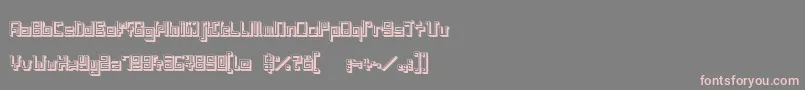 Шрифт IndiaSnakePixelLabyrinthGame3D – розовые шрифты на сером фоне