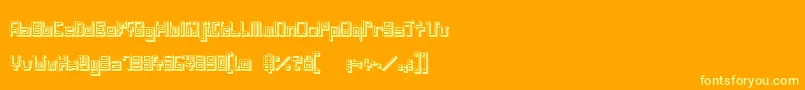 fuente IndiaSnakePixelLabyrinthGame3D – Fuentes Amarillas Sobre Fondo Naranja