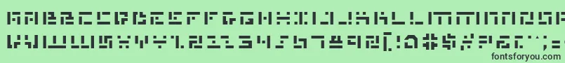 フォントMissileMan – 緑の背景に黒い文字